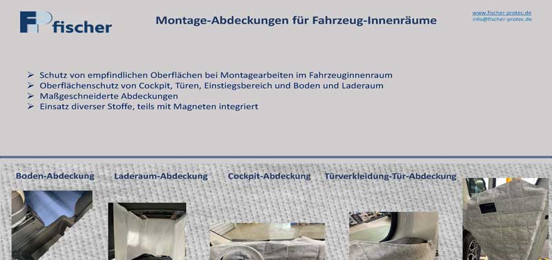 Montage Abdeckungen Fahrzeug Innenräume by ficher-protec